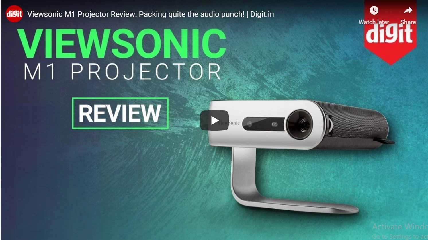 ViewSonic M1 LED Portable Projector with Harman Kardon® Speakers